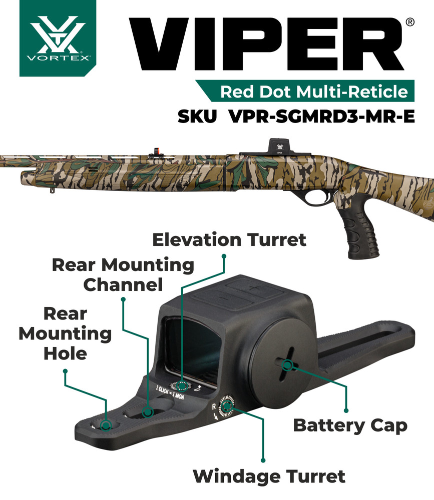 Vortex Optics Viper Enclosed Multi-Reticle Micro Red Dot VPR-SGMRD3-MR-E
