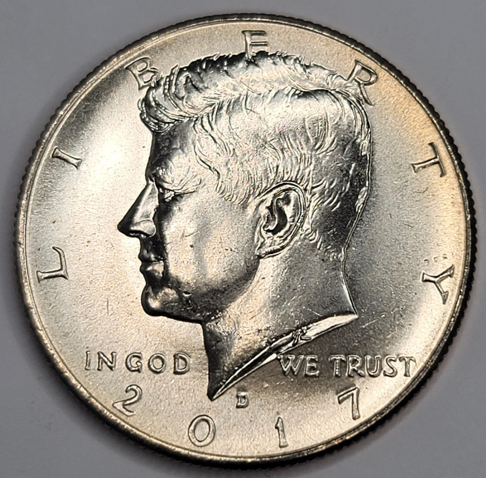 2017 D Kennedy Half Dollar Uncirculated from US Mint Roll