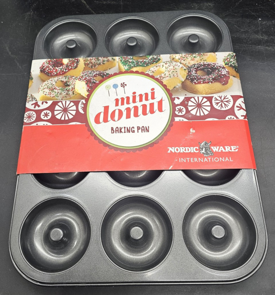 Nordic Ware 12 Mini Donuts Baking Pan Dozen