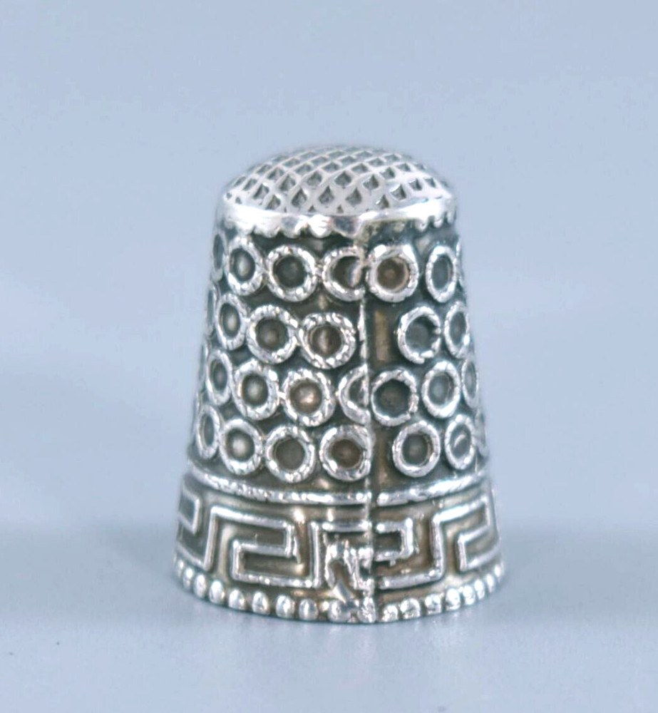 ANTIQUE SILVER .935 THIMBLE in BOX c1920