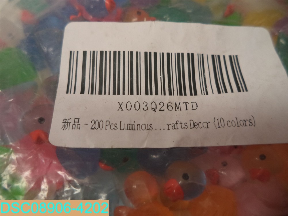 QTY=200: Mini Resin Luminous Tiny Ducks Mixed Color's