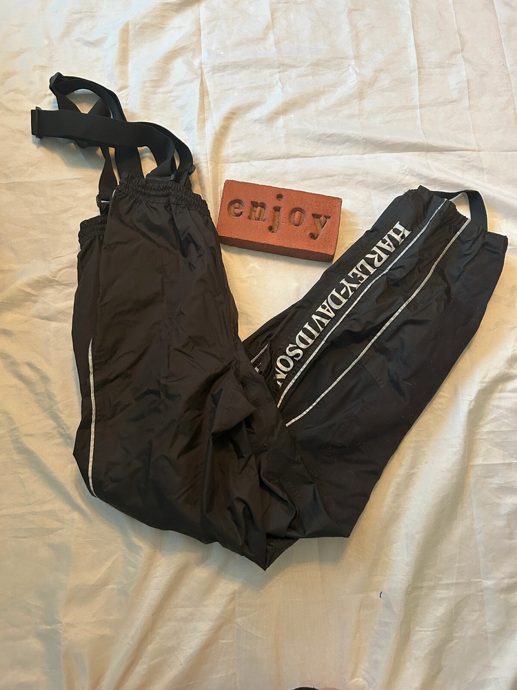 Harley Davidson Water Proof Rain Bib Overalls Mens Size Medium
