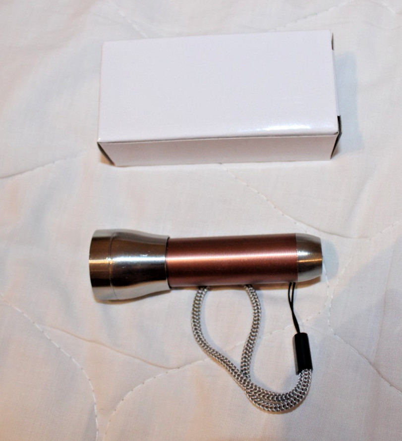 Ultra Bright Mini LED Camping Flashlight Torch Bronze Colour