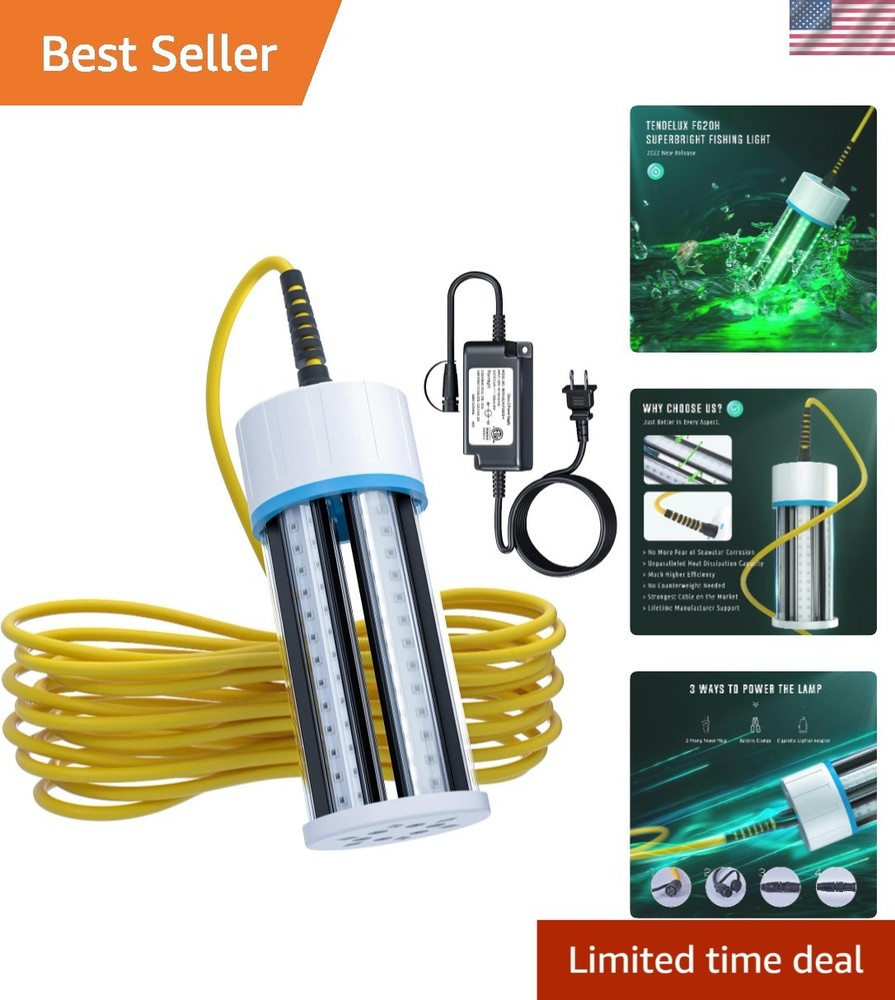 High Efficiency Green LED Fishing Light - Attracts Fish for Ultimate Success