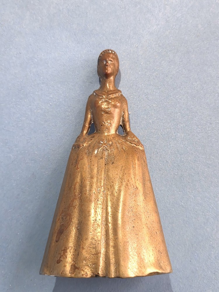 Virginia Metalcrafters - Colonial Lady Dinner Bell - Solid Brass