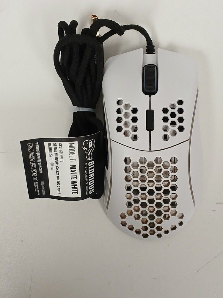 Glorious Model D Wired Gaming Mouse 68g , Matte White