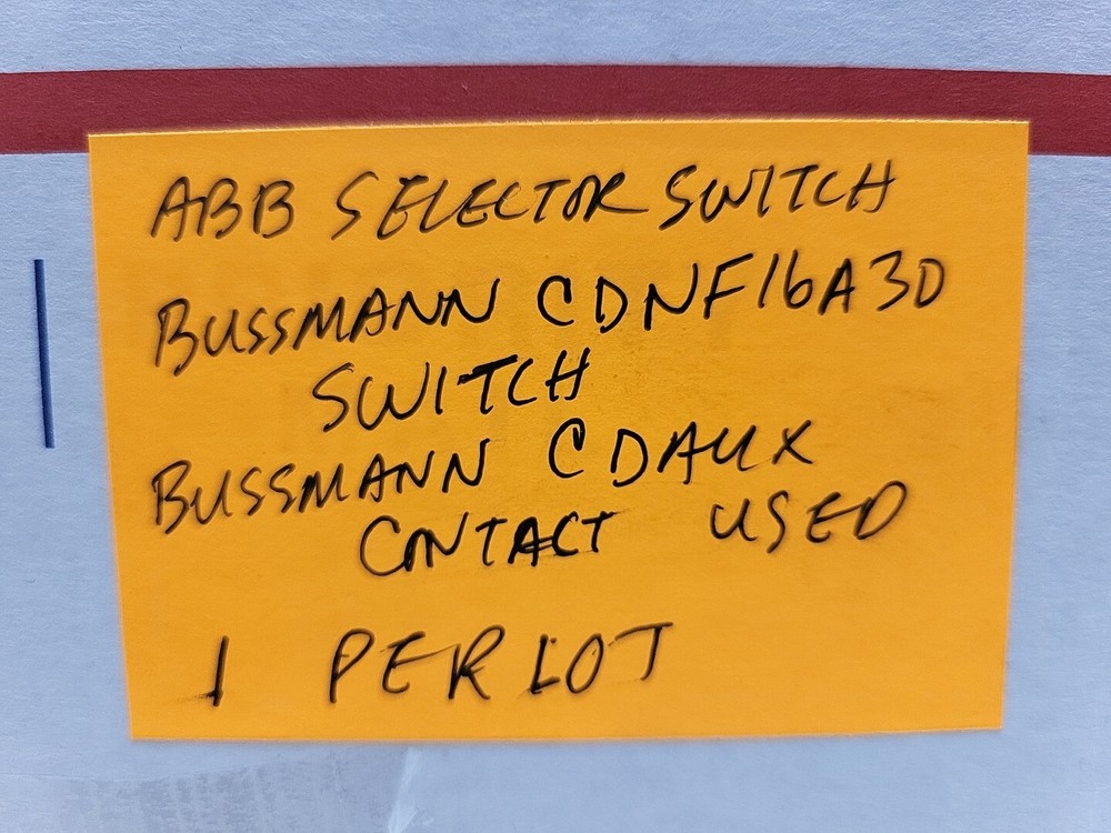 Bussmann CDNF16A3D Abb Selector Switch Lockable Disconnect Switch CDAUX Contact