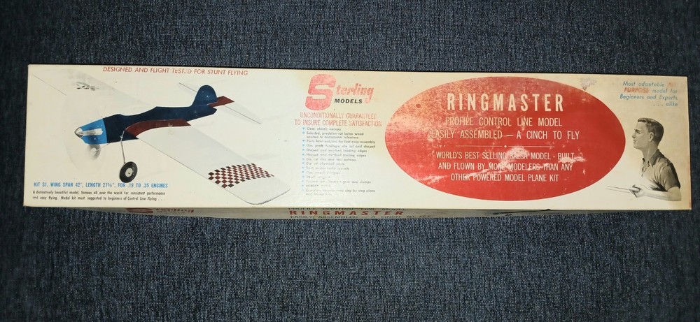 Sterling Ringmaster S1 C/L Model Plane Kit Vintage