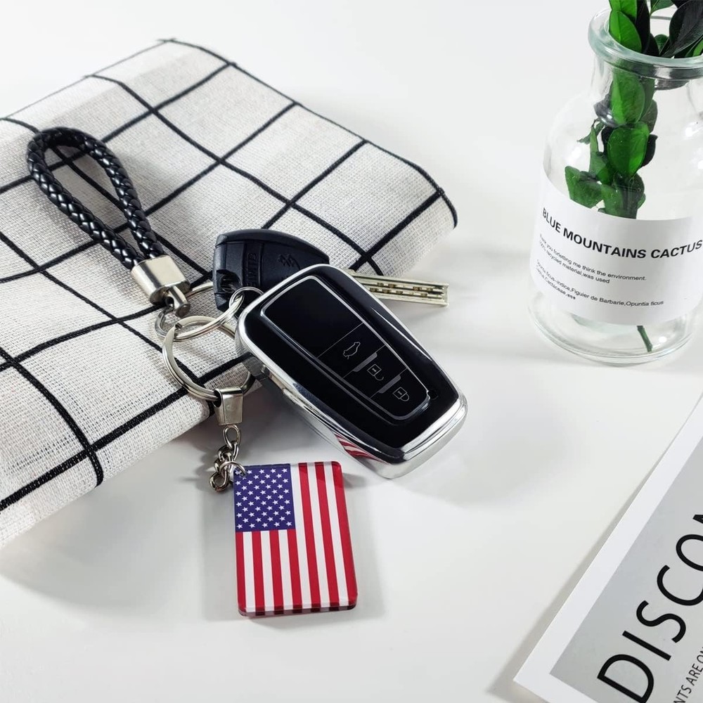 QQSD Maryland Flag Keychain Key Ring, 2 Pack