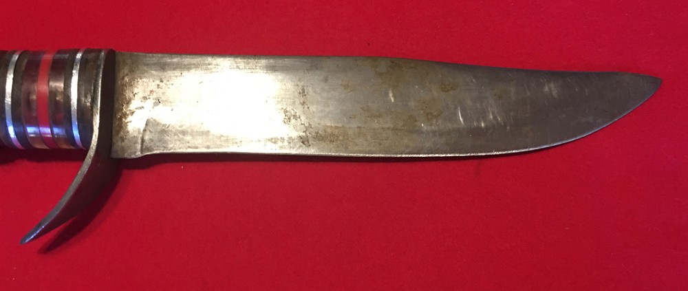 WWII era, homefront Bowie Style fighting knife, Composite handle