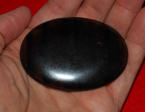 Black Lace Obsidian Palm Stone #7