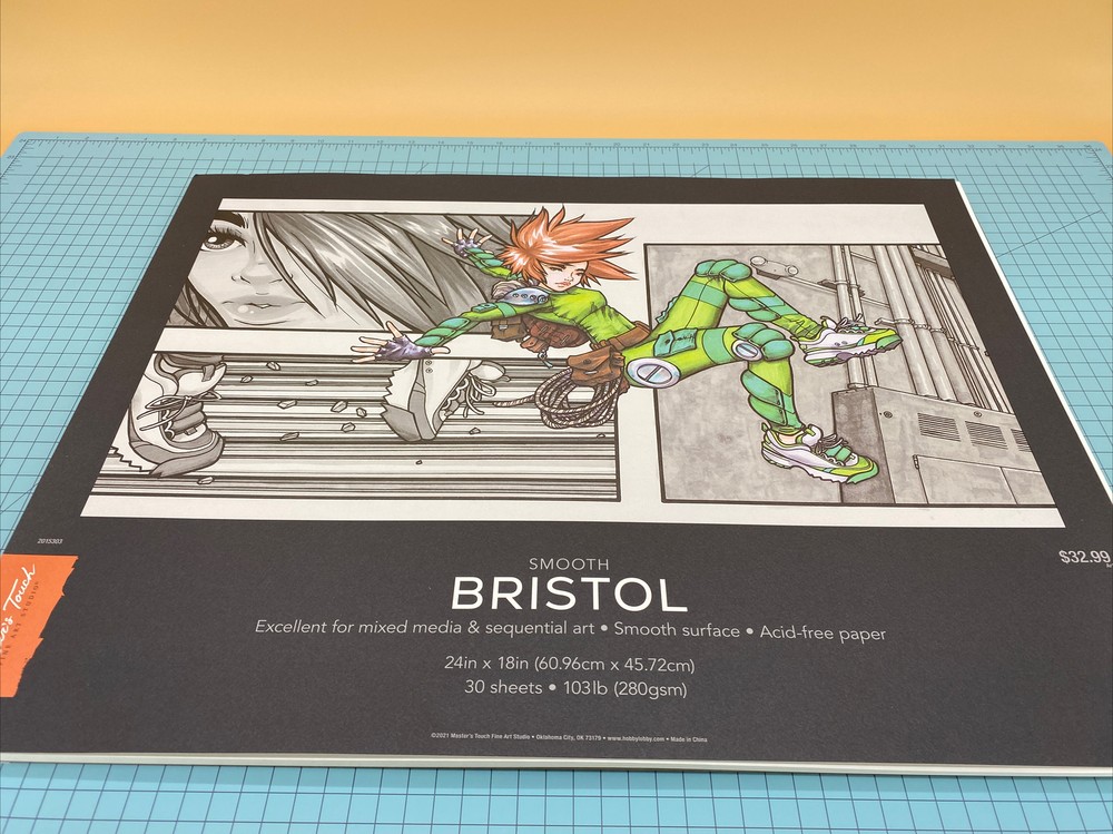 masters touch smooth bristol mixed media sequential art smooth surface 24X18in