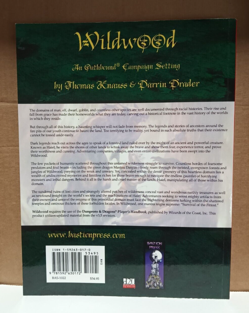 Wildwood d20 D&D rulebook