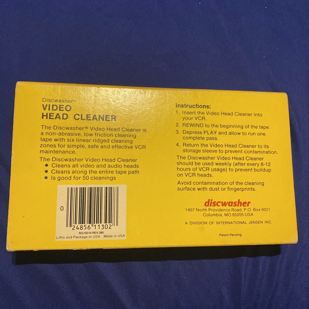 Discwasher Video Head Cleaner for VCR maintenance