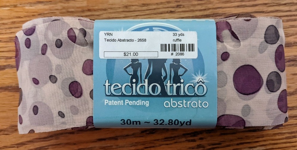 Circulo Tecido Trico Ruffle Ribbon - Abstrato patterns