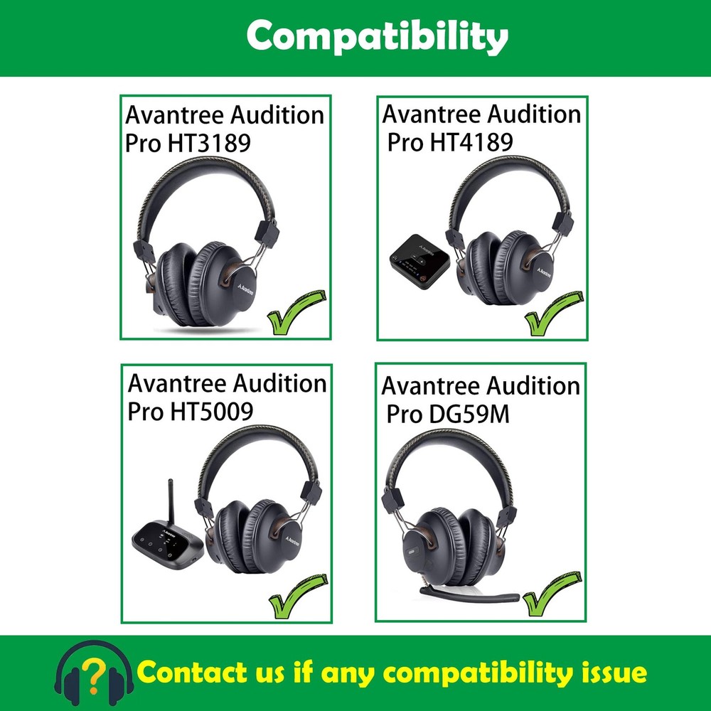 ACCOUTA Replacement Earpads Cushions Compatible with Avantree...