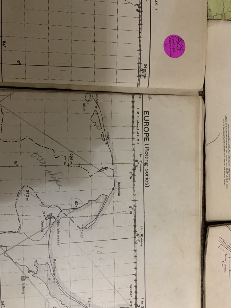 5 WWII Sectional Aeronautical Chart Map Mixed Restricted 1940s