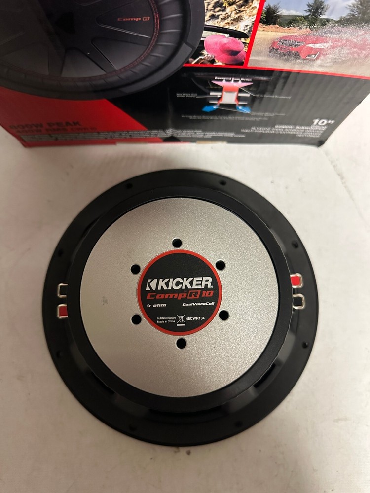 KICKER 48CWR104 CompR 10" Subwoofer, DVC, 4-ohm - EACH
