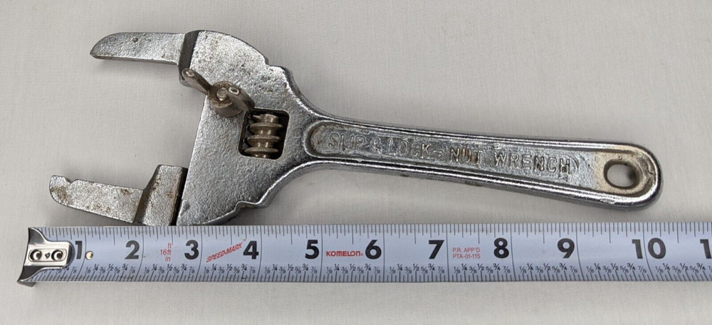 Thumbscrew Adjustable Wing-Nut Locking Slip & Lock Plumbers Wrench