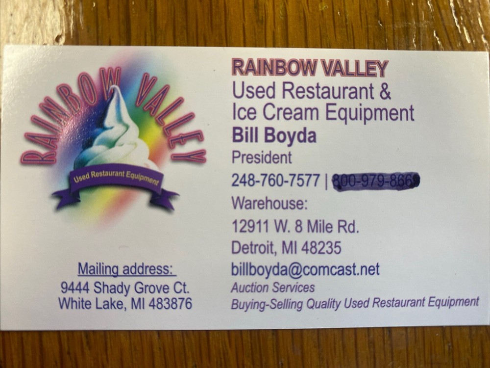 Large Ice Cream Store Closed, Selling Equipment Individually