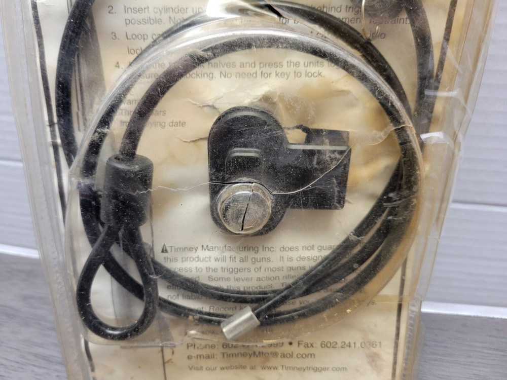 Timney Triggers Double Security Cable Gun Lock Trigger Lock Unopened