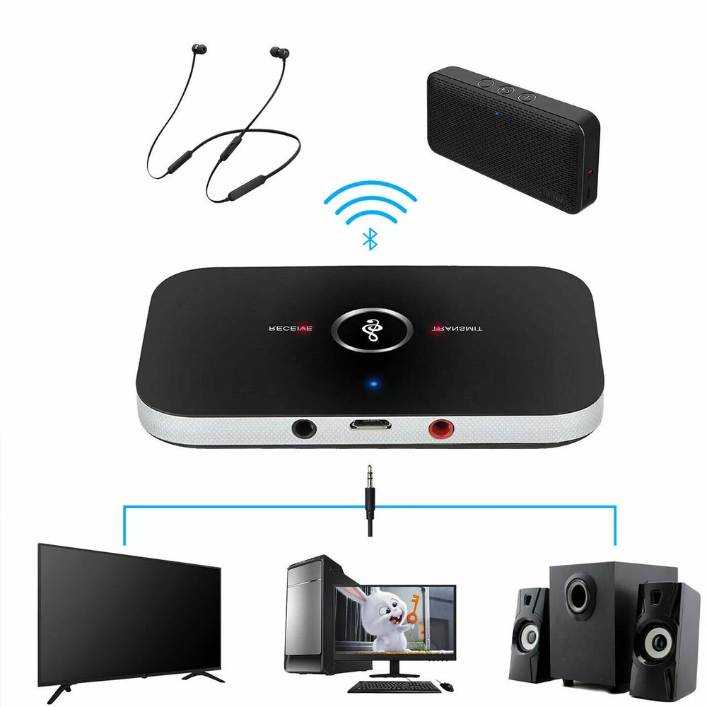 Bluetooth Receiver & Transmitter Wireless RCA to 3.5mm Aux Audio Adapter