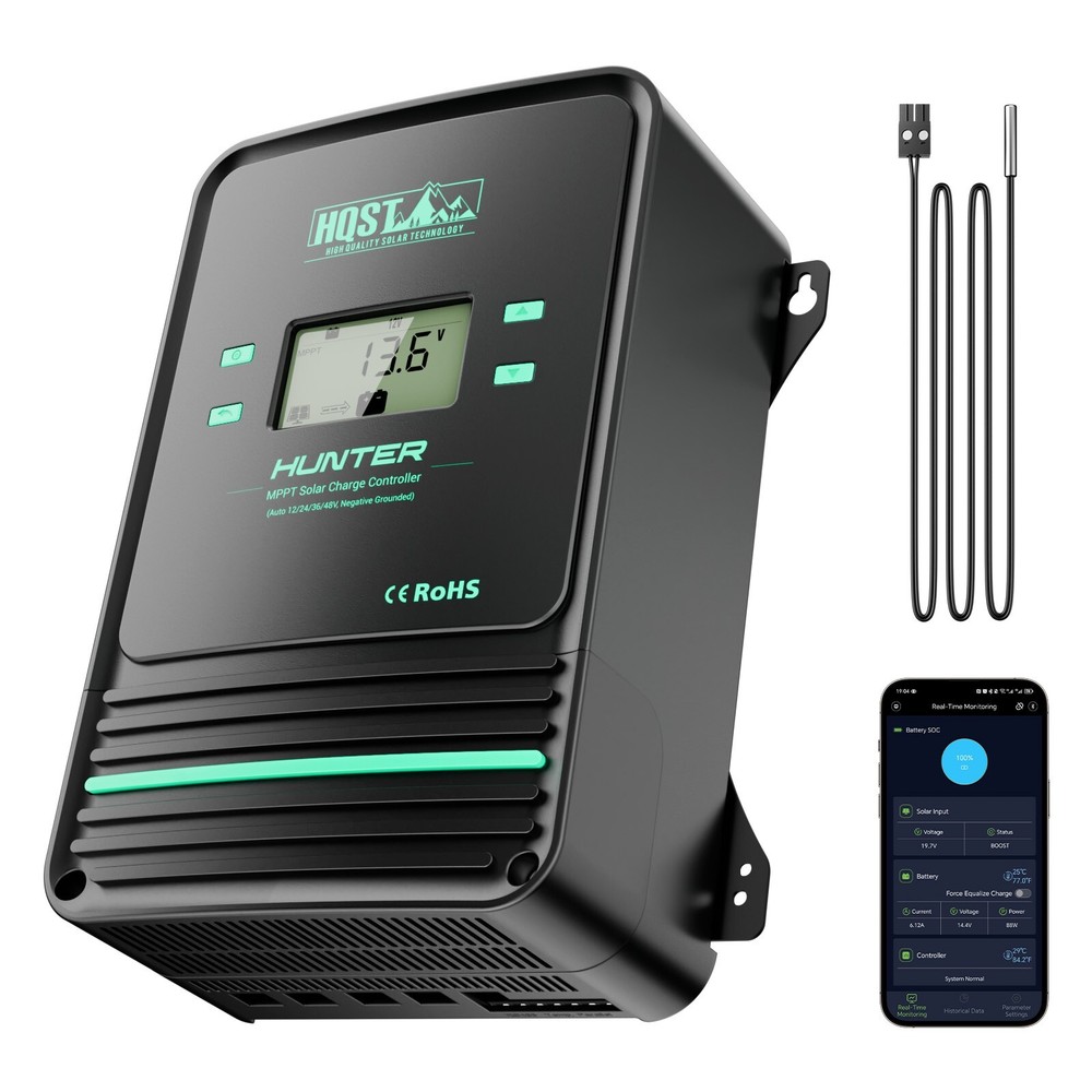 HQST 80A MPPT Solar Charge Controller with Smart APP Control