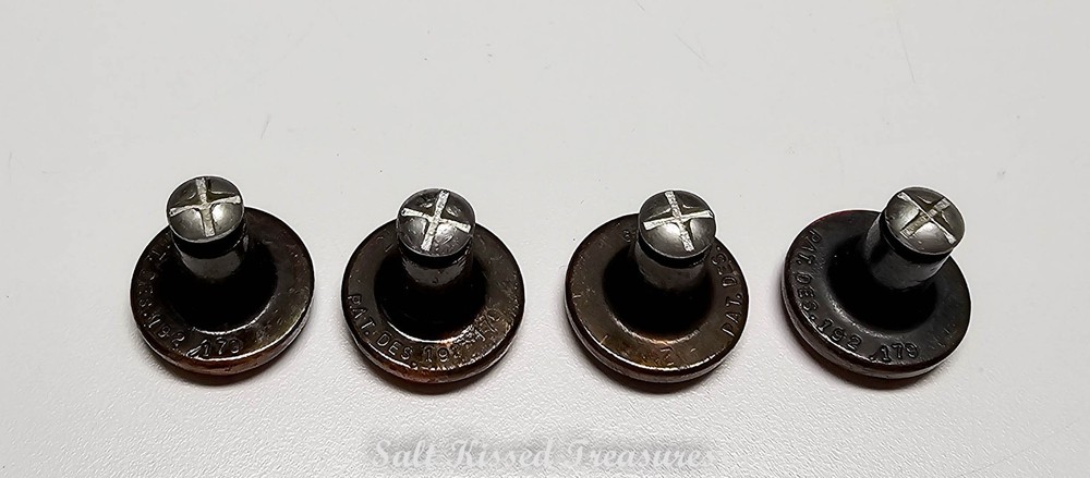 4 pc Vintage Rosette Copper Drawer Pulls-1 inch