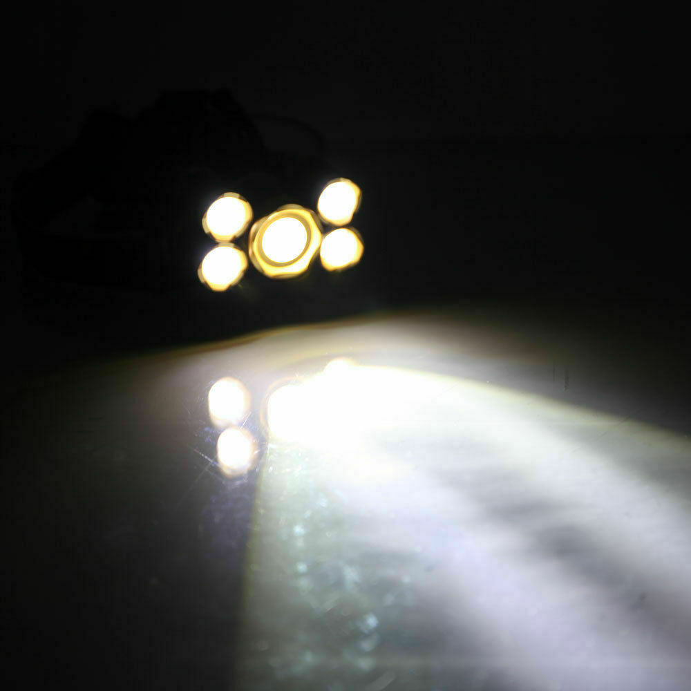 Super-bright 5 LED Headlamp Headlight Flashlight Head Torch Lamp