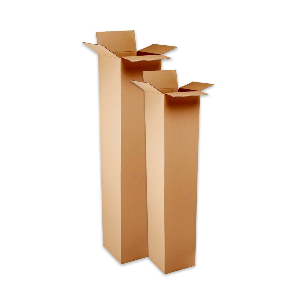 4 x 4 x 60" Tall Corrugated Boxes ECT-32 Brown Shipping/Packing Boxes 25/Bundle