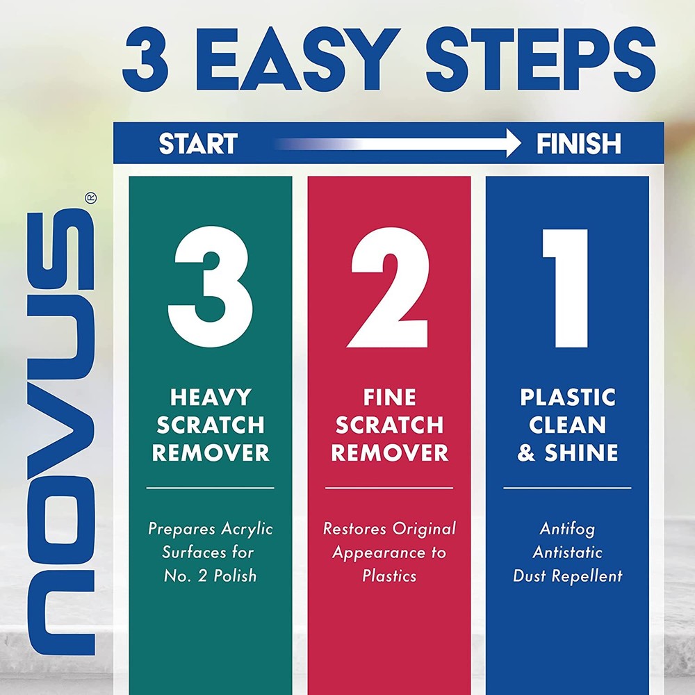 NOVUS PC-30 Plastic Heavy Scratch Remover - 8 oz.