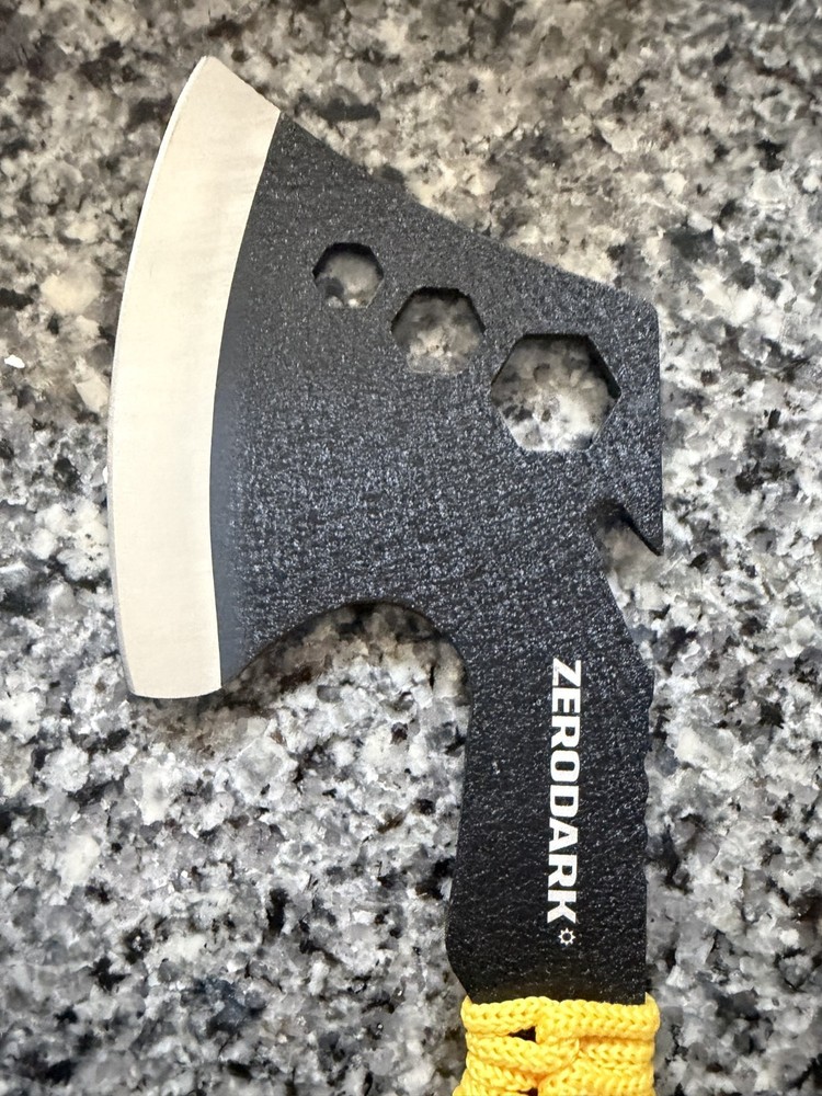 ZERO DARK Tactical Steel Hatchet with Paracord Handle & Sheath!