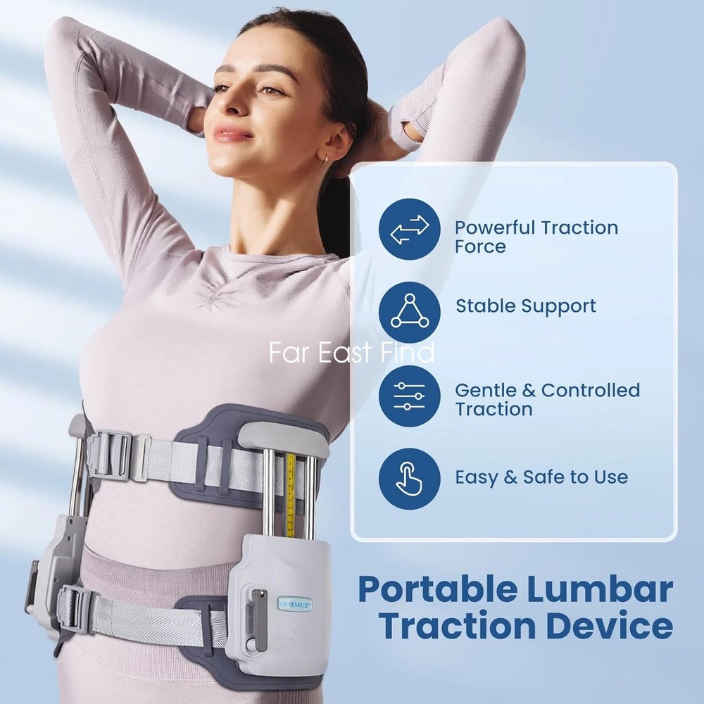 Home Use Lumbar Traction Device Spinal Decompression Belt Back Pain Reliever