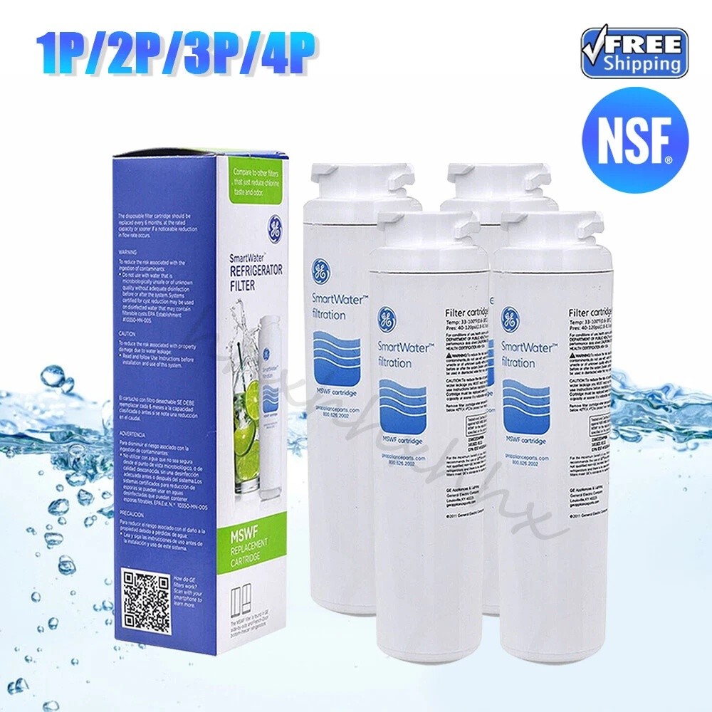 1/2/3/4 PACK New Sealed GE MSWF Refrigerator Water Filter Replacement Cartridge