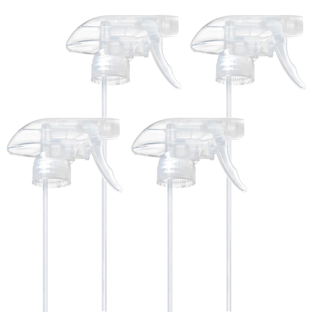 Clear Spray Nozzle Set replacement Bottle Trigger Sprayer set 4 Pack