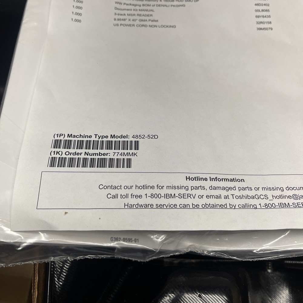 IBM SurePOS 500 Touchscreen Terminal 4852-52D