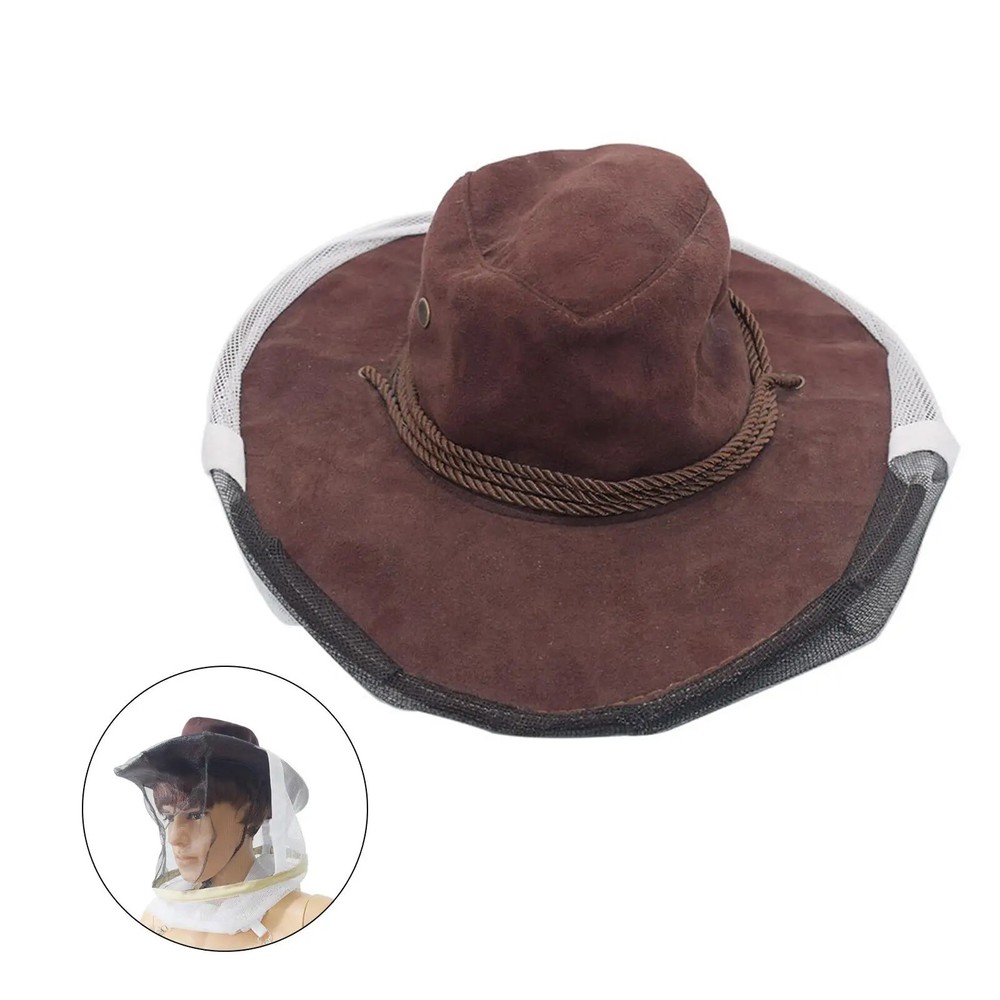 Beekeeper Hat Face Protector Beekeeping Cowboy Hat for Gardening Hiking