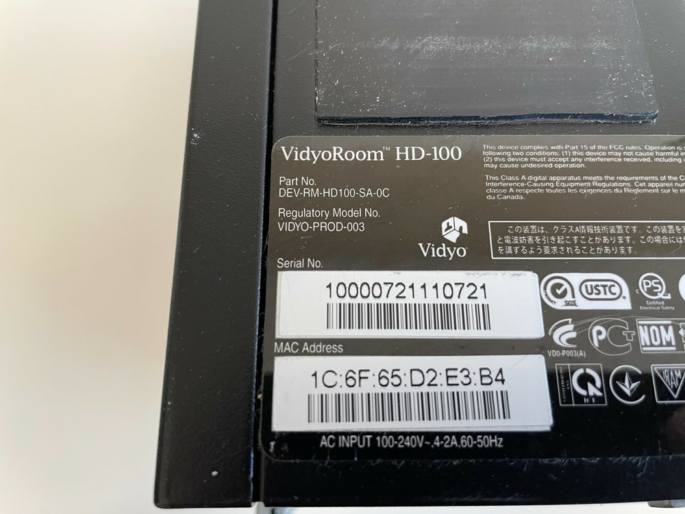Vidyo VidyoRoom Hd-110 Conferencing System