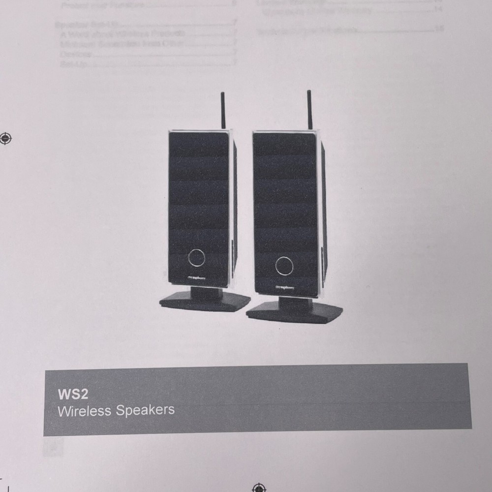 iSymphony WS2 Wireless Speakers User Manual Instruction Guide u