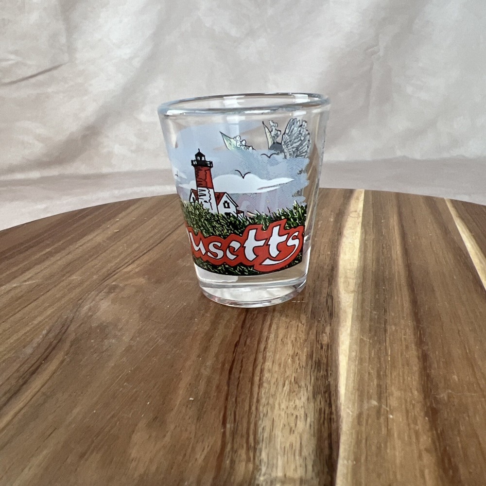 Souvenir Shot Glass – Massachusetts – Lighthouse – Bird