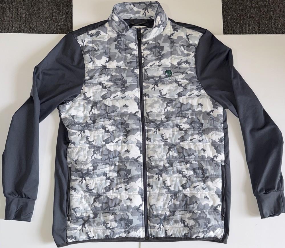 STRAIGHT DOWN golf jacket gray camo medium M