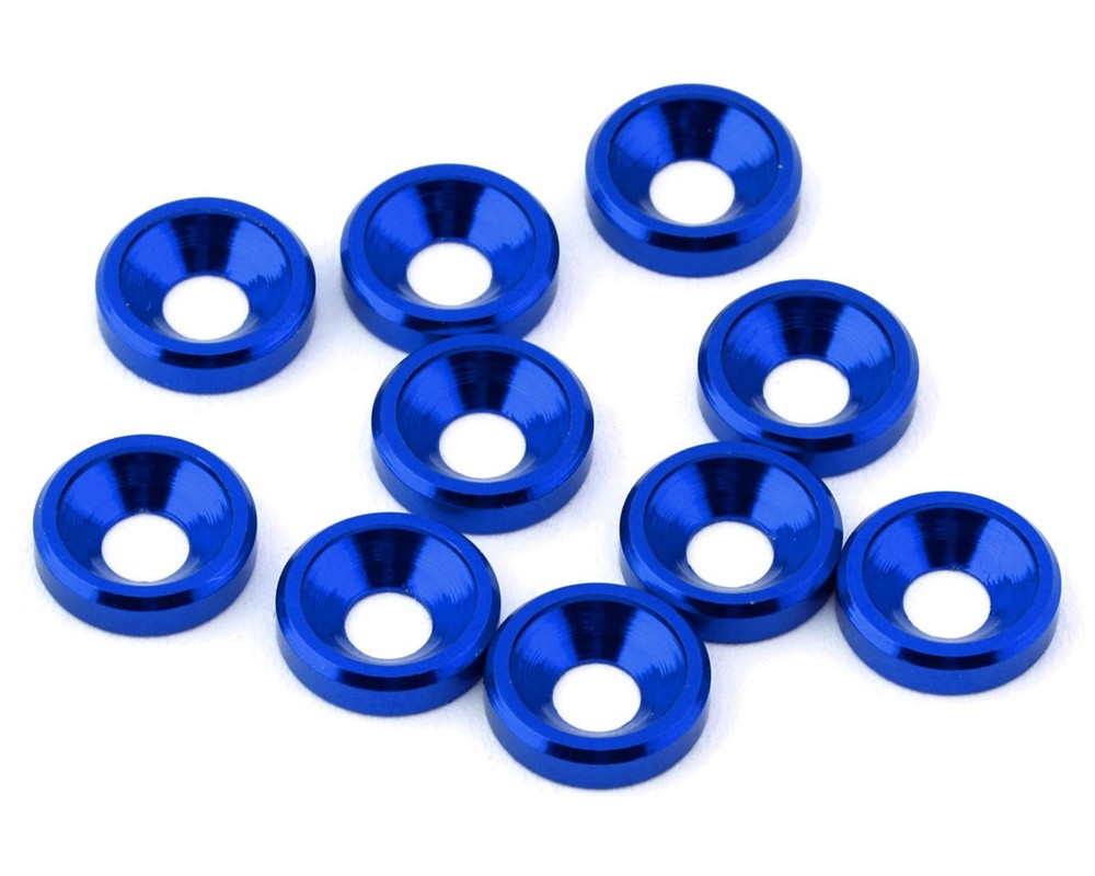 eXcelerate 3mm Countersunk Washers (Blue) (10) [XCE-0143.4]