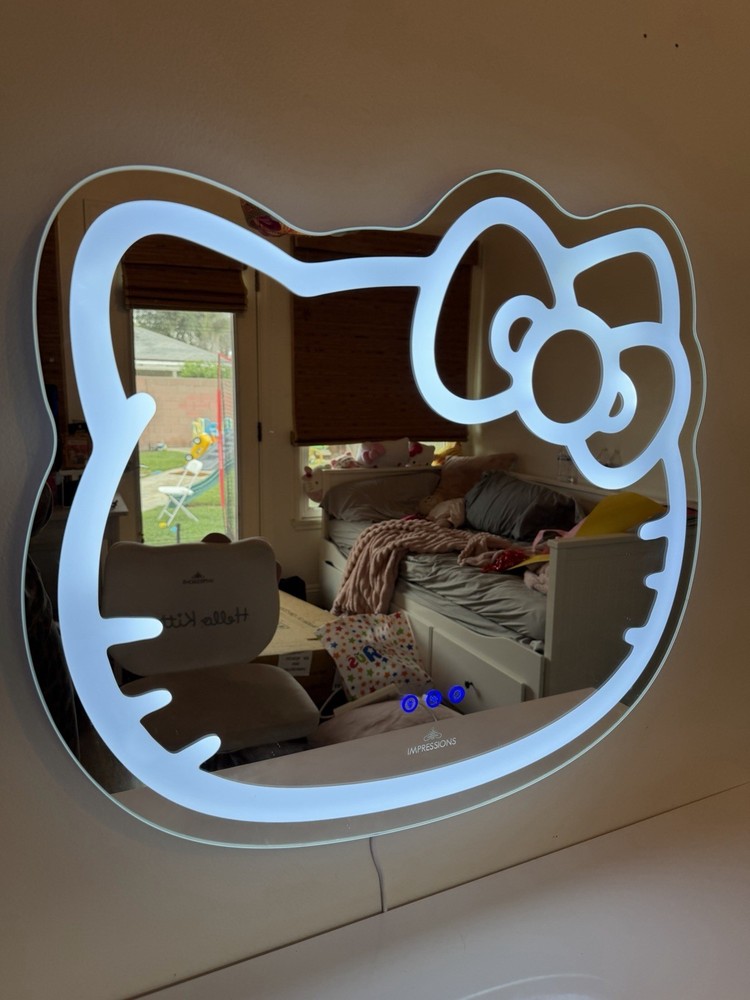 Impressions Hello Kitty LED Lighted Wall Mounted Make-up Mirror Silver