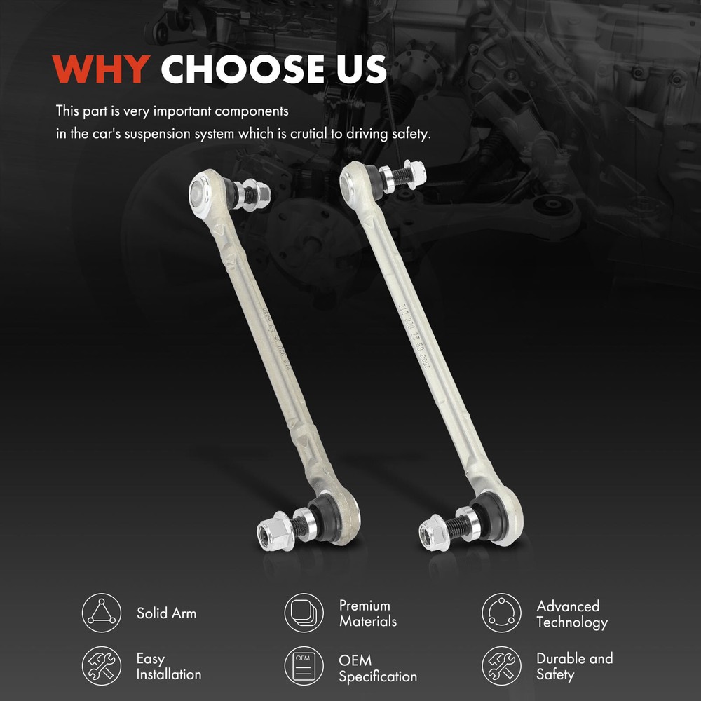 2Pcs Stabilizer Bar Link for Mercedes-Benz W212 E250 E300 E350 E400 E550 Front