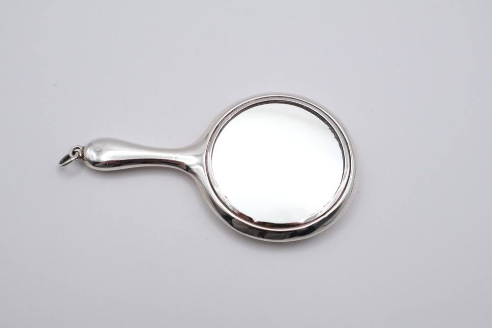 Antique Sterling Silver Chatelain Mirror Hallmarked Birmingham 1913