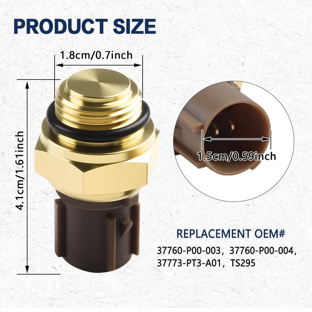 Radiator Coolant Fan Switch, Water Temperature Sensor, Engine Coolant Tempera...