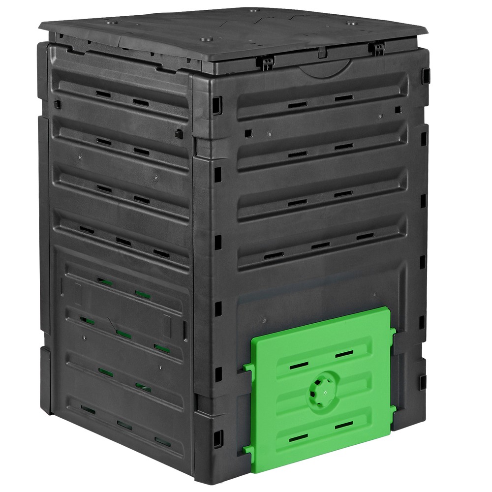 Compost Bin 120 Gallon Large Outdoor Composter PP Material Lightweigt Sturdy