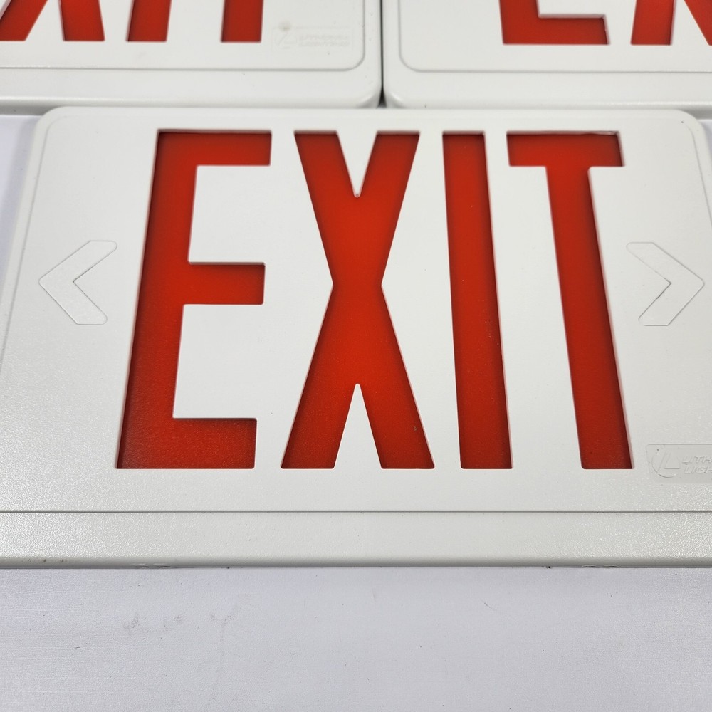 EXIT SIGN FRONT Red Letter Replacement Plate Face Cover Lithonia Lighting