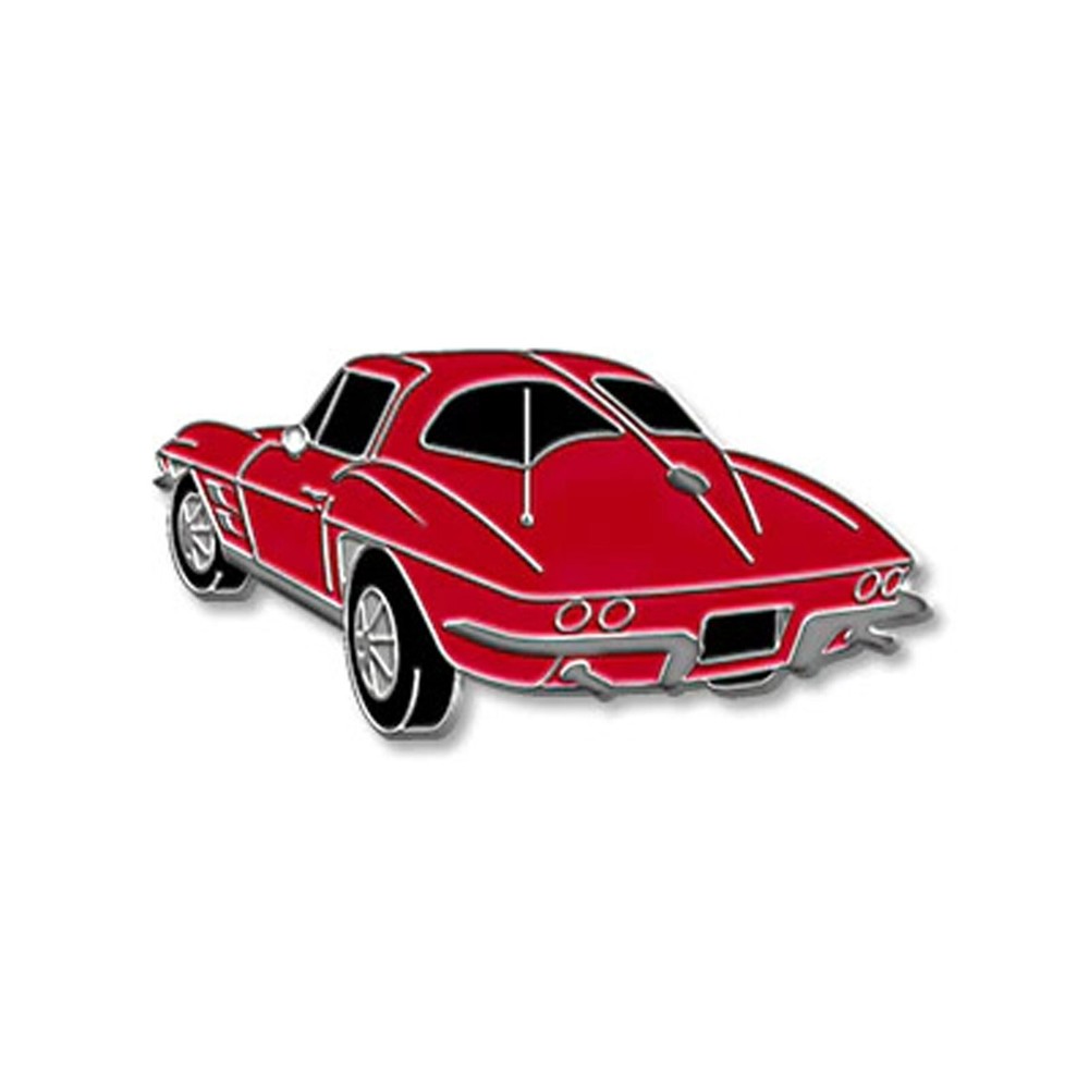 1963 C2 Corvette Split Window Red Hat Lapel Pin