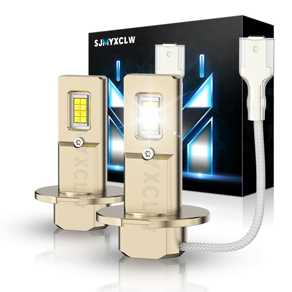 2PCS H3 LED Fog Driving Light Bulbs Conversion Kit Super Bright DRL 6000K White